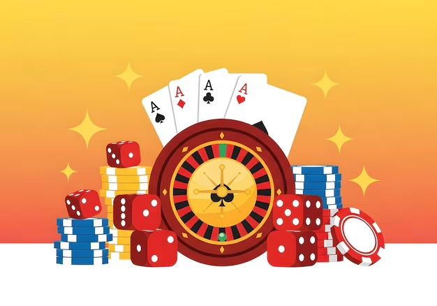 Live dealer at Hongkong Pools studio managing blackjack table with multiple players.